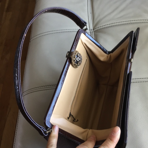 Vintage brown leather bag - Picture 6 of 8